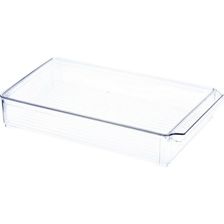Органайзер для холодильника 20*30*5 см с крышкой прозрачный