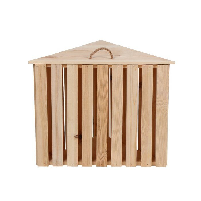 Ящик для овощей 60 × 40 × 50 см деревянный угловой с полкой