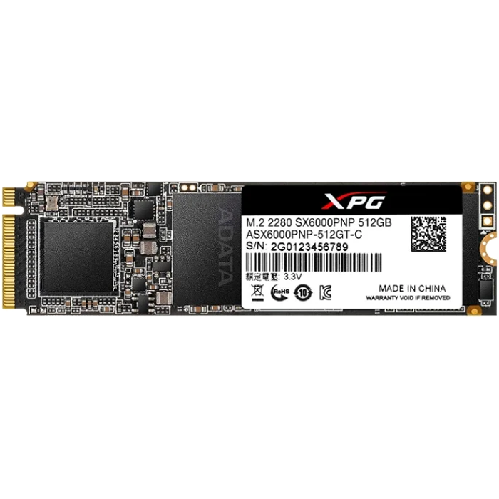 Внутренний SSD-накопитель 512Gb A-Data XPG SX6000 Pro ASX6000PNP-512GT-C M.2 2280 PCIe NVMe 3.0 x4