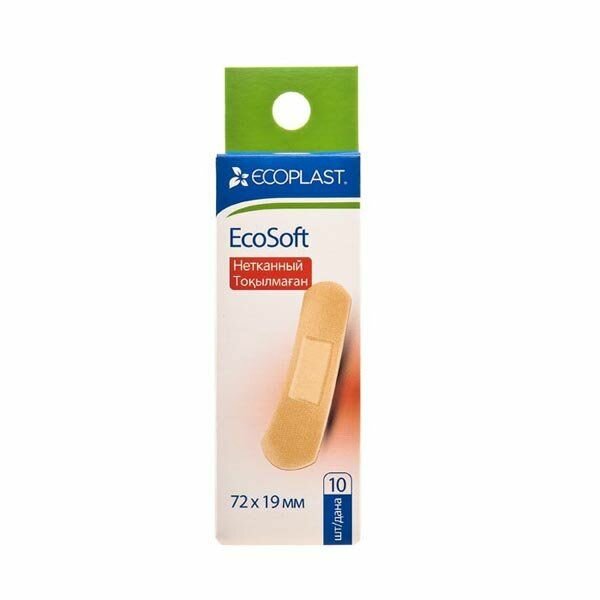 ECOPLAST пластырь медицинский тканый ECOSOFT 72Х19ММ N10