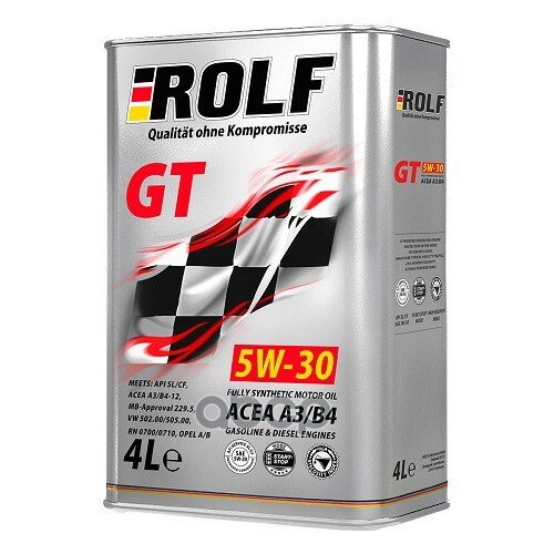 ROLF Масло Моторное Rolf Gt/Жт Sae 5w-30 Синтетическое 4 Л 322620