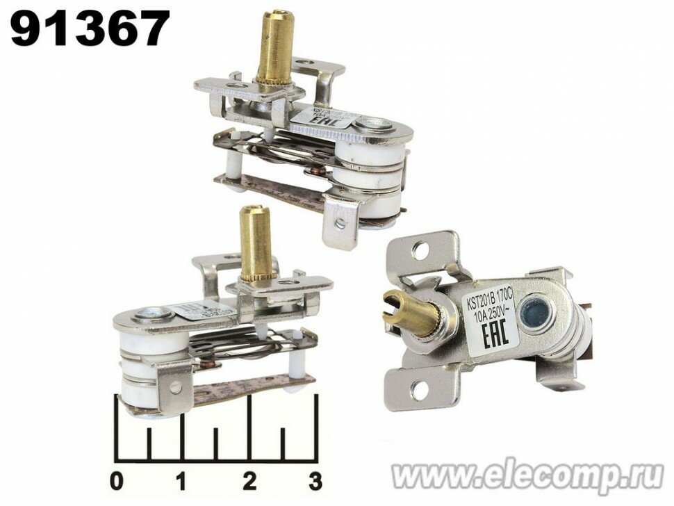 Термостат регулируемый KST-201B +170C 10A/250V