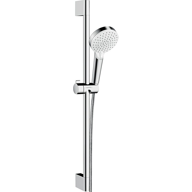 Душевой гарнитур Hansgrohe Crometta Vario, арт. 26532400, 2 режима, белый цвет, штанга 65 см, шланг 160 см, лейка 10 см