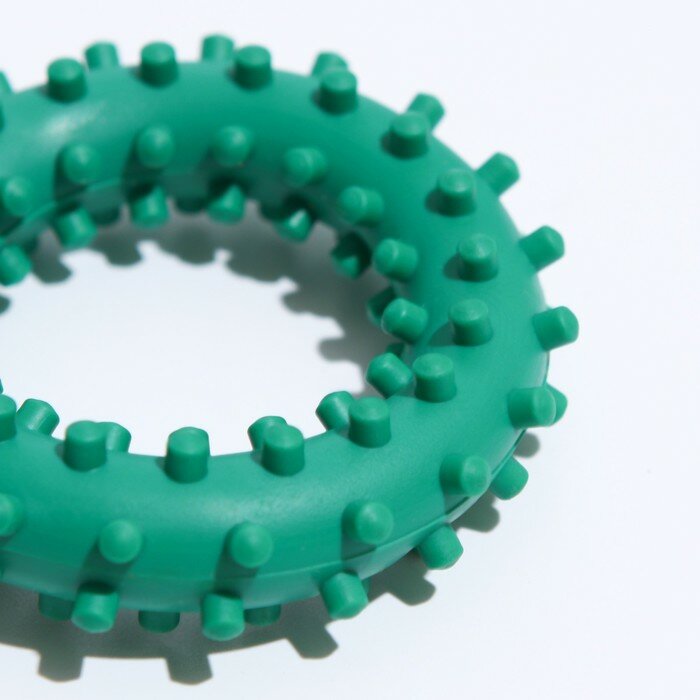 Игрушка "Кольцо с шипами №2", 6,8 см, зелёная - фотография № 3