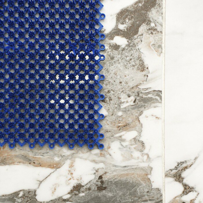 Покрытие ковровое щетинистое без основы «Травка», 40×53 см, цвет синий - фотография № 2