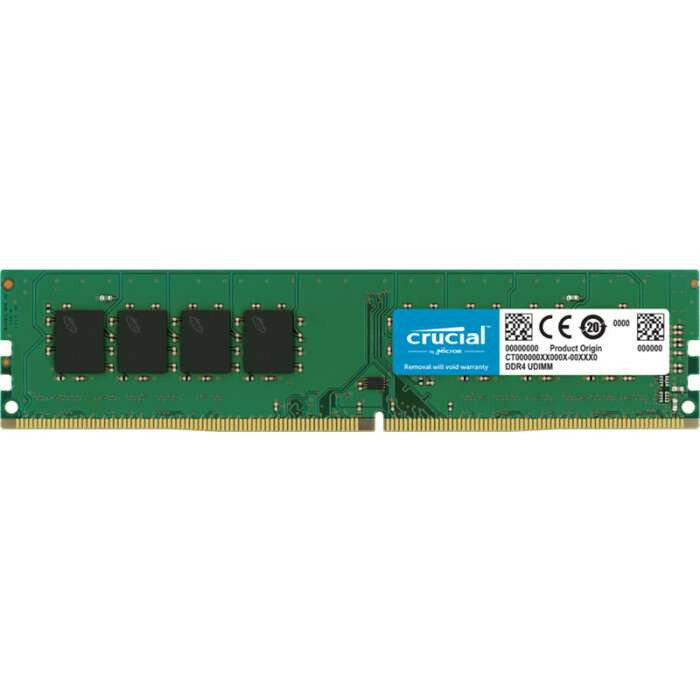 Оперативная память Crucial by Micron DDR4 32GB 3200MHz UDIMM (PC4-25600) CL22 2Rx8 1.2V (Retail), 1 year