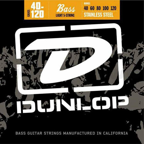 Dunlop Electric Bass Stainless Steel Light 5 String DBS40120 (40-120) струны для бас-гитары, 5 струн