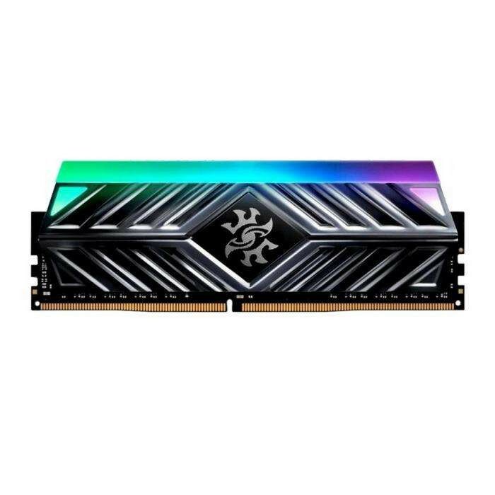 8GB ADATA DDR4 3200 DIMM XPG SPECTRIX D41 RGB Grey Gaming Memory AX4U32008G16A-ST41 Non-ECC, CL16, 1.35V, Heat Shield, RTL, (930958)