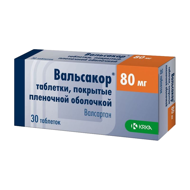 Вальсакор, таблетки покрыт.плен.об. 80 мг 30 шт.