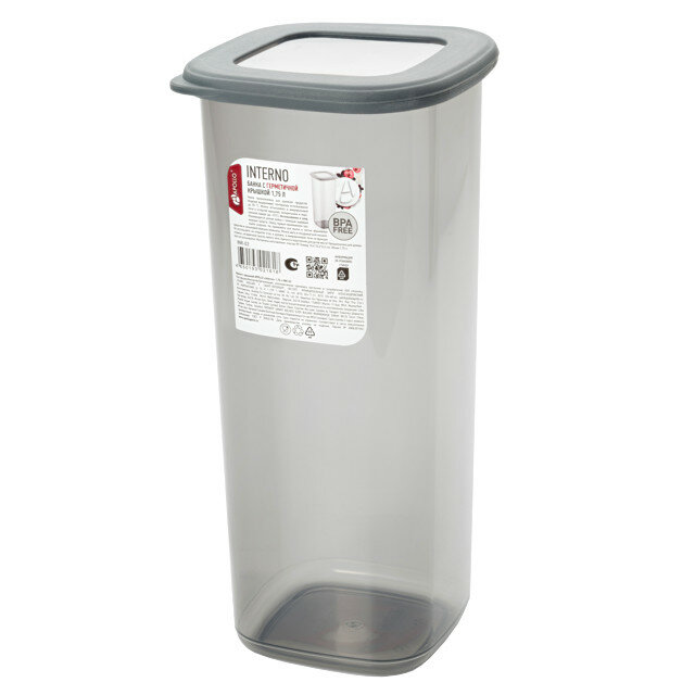 фото Емкость apollo interno 1,75л 10,4х24,5см квадратная пластик