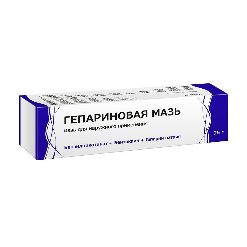 Гепариновая мазь д/наружн.прим.5% 25г №1