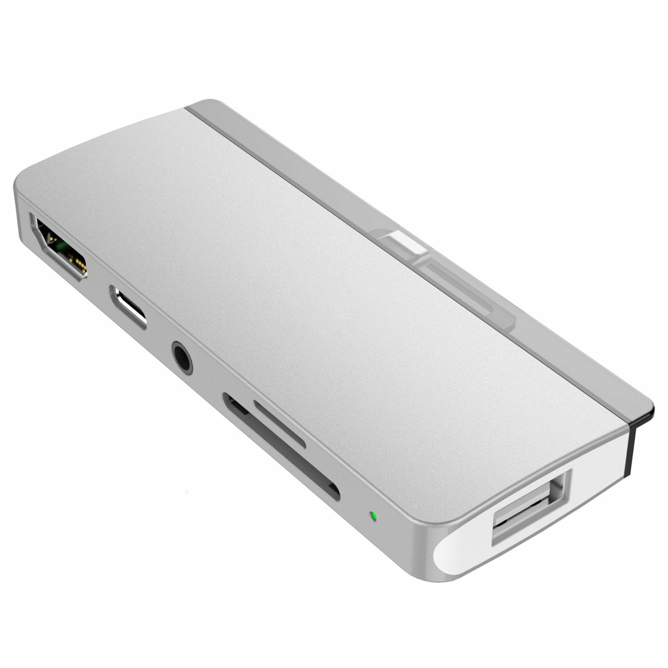 Адаптер Type-C 6 in 1 Red Line для iPad Pro металл серебристый Multiport adapter