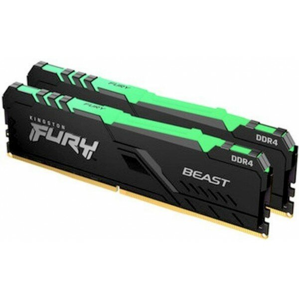 Память Kingston 16GB DDR4 3200MHz CL16 DIMM (Kit of 2) FURY Beast RGB