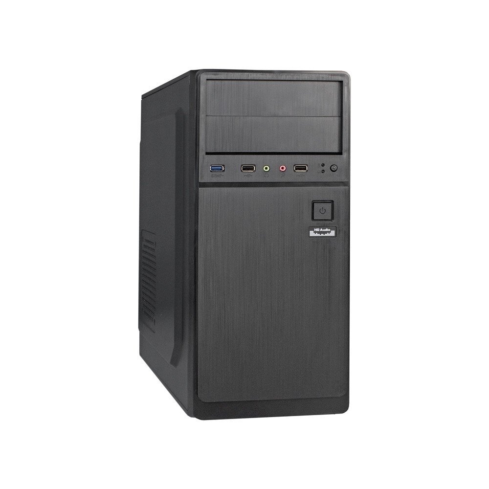 Exegate EX283737RUS Корпус Miditower ExeGate XP-402U-400W-12 (ATX, XP400 с вент. 12см, 2*USB+1*USB3.0, аудио, черный)