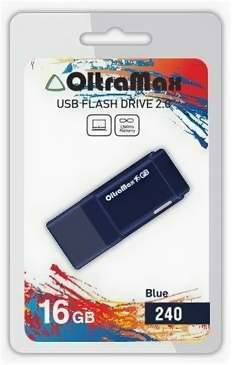 USB flash накопитель OltraMax 240 16GB синий (OM-16GB-240)