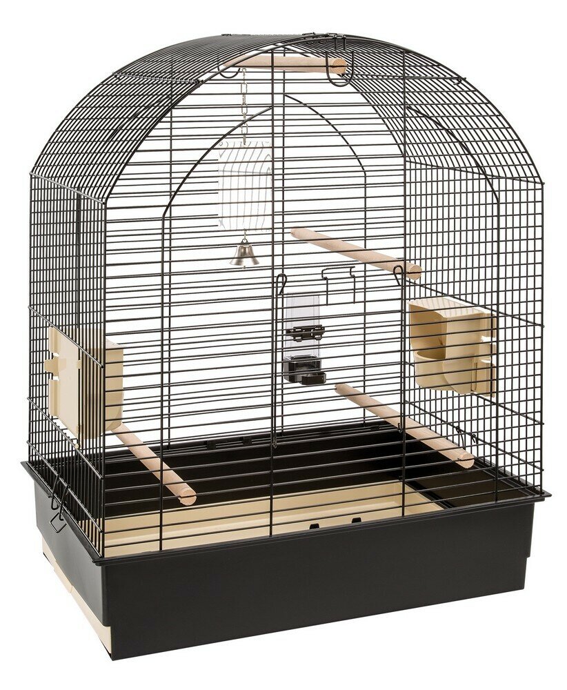 Клетка для волнистых попугайчиков Greta (черная), 69х44х84 см - фотография № 2