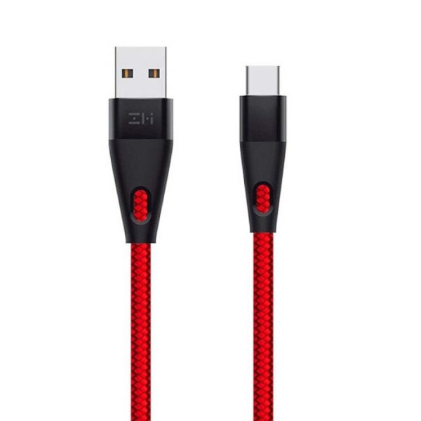 Кабель USB/Type-C ZMI 200 см 3A Материал оплетки нейлон/кевлар (AL786) красный