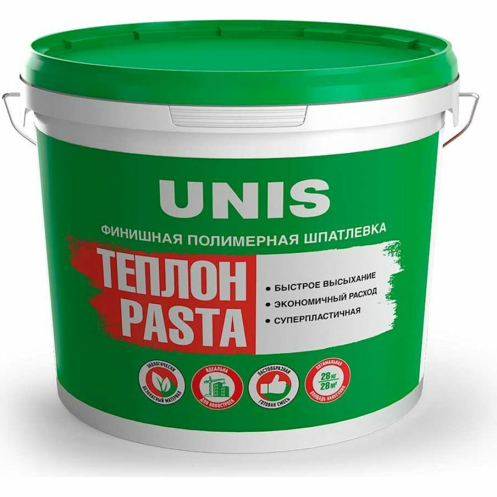 фото Готовая полимерная шпатлевка UNIS pasta теплон 4607005184894