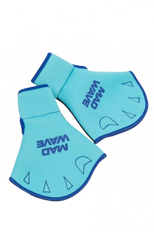 Перчатки для аквааэробики Aquafitness Gloves Mad Wave цвет бирюзовый размер L