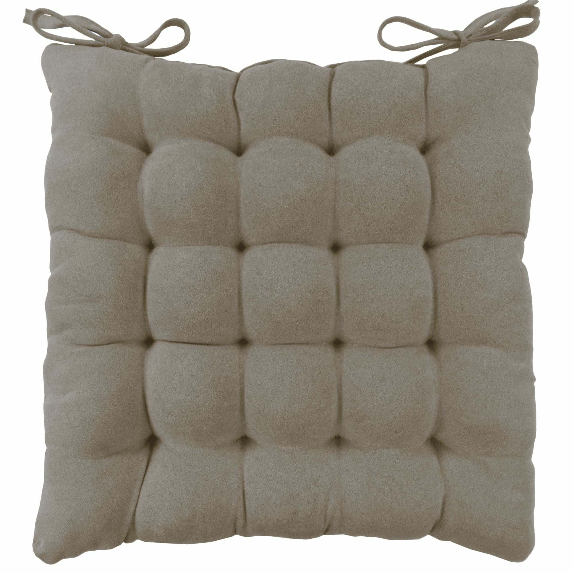 фото Подушка для стула Linen Way 38x6x38 см велюр кофейный