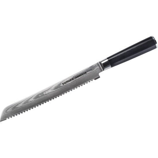 Нож кухонный для хлеба Samura DAMASCUS SD-0055/16 G-10, дамаск 67 слоев, 230 мм