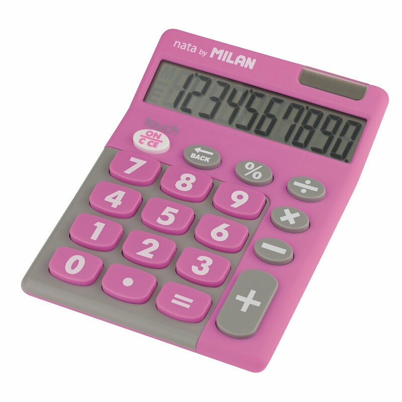 Калькулятор настольный Milan 150610TDPBL 10-разрядный розовый, 973138