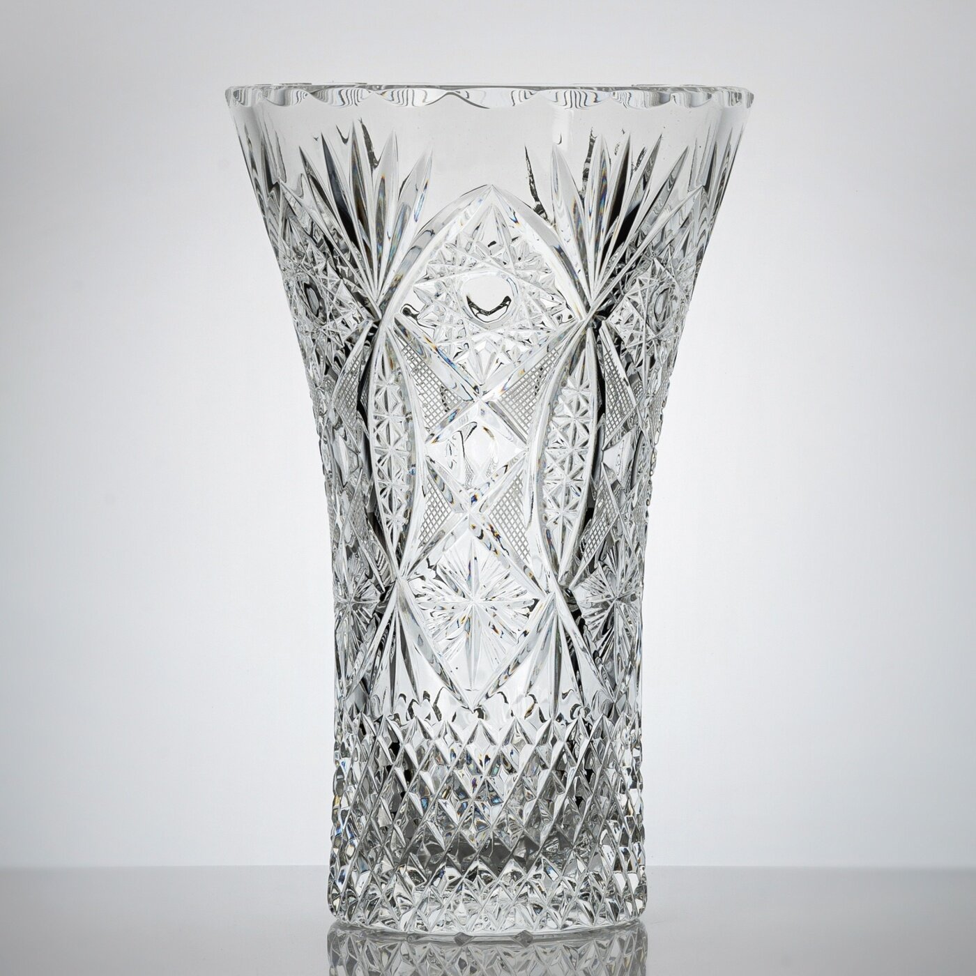 фото Хрустальная ваза для цветов, декора и интерьера Неман 7608/1 - 1000/20 высота25 см.