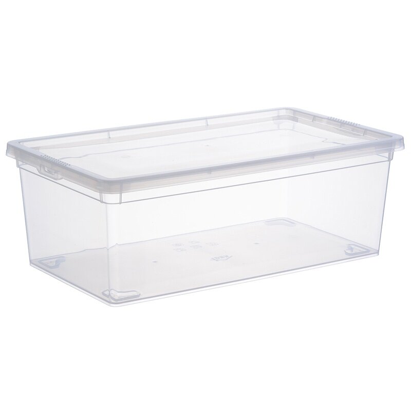 Ящик для хранения Idea 5,5л, с крышкой, 34х19х12cм, пищевой полипропилен, прозрачный (М 2351)