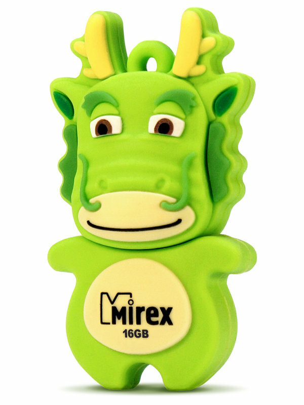 USB Flash Drive 16GB - Mirex Dragon Green 13600-KIDGDR16