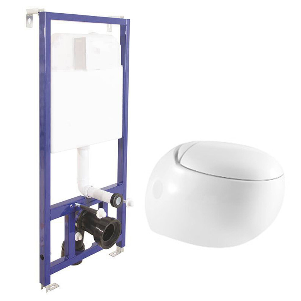 Унитаз WeltWasser Jeckenbach 004 GL-WT с инсталляцией Berges Novum