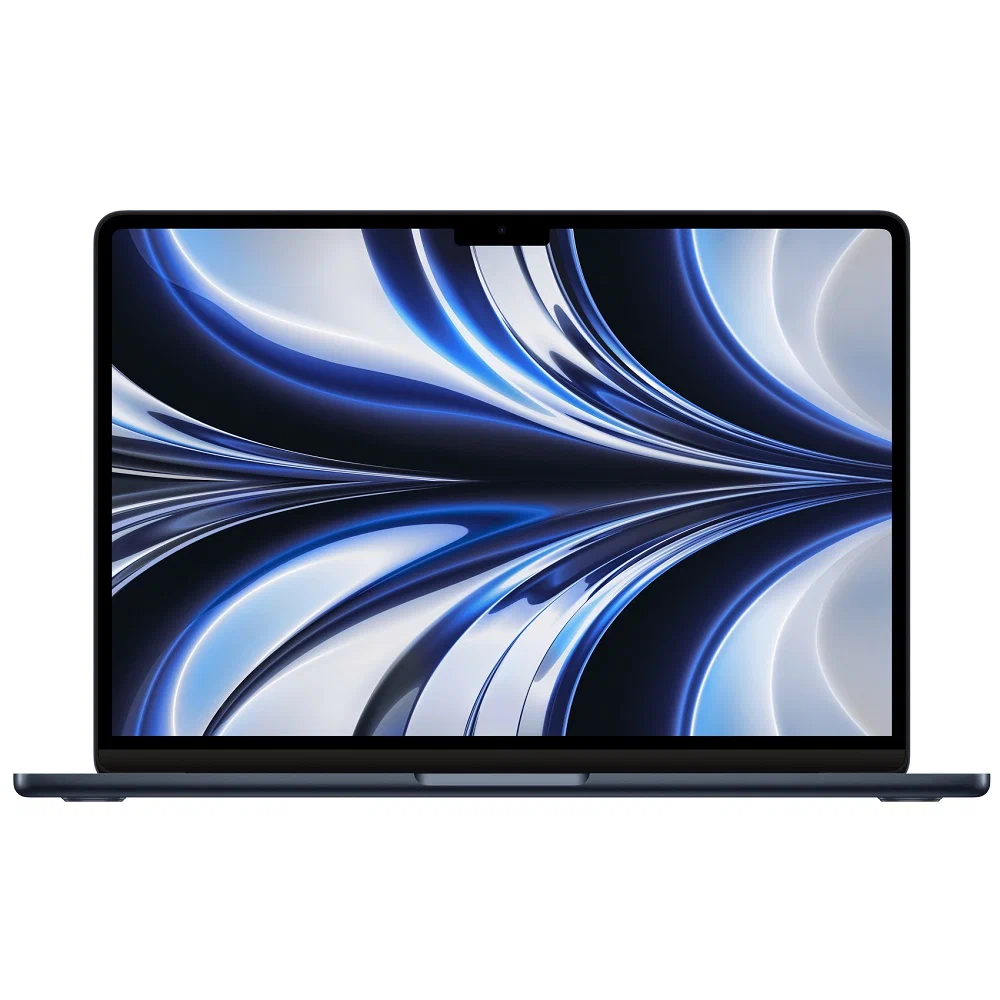 Apple Ноутбук Apple MacBook Air 2022 13.6" (2560x1664, Apple M2, SSD 512 ГБ, Apple graphics 10-core) (Тёмная ночь, MLY43)