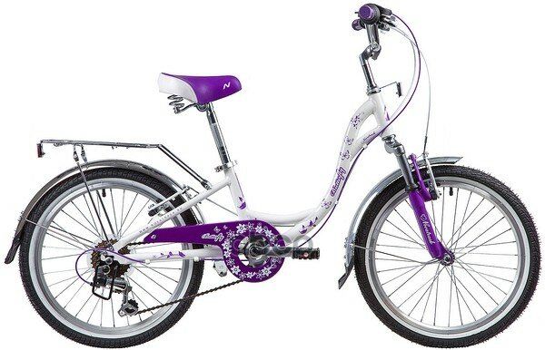 Велосипед 20 Подростковый Novatrack Butterfly (2020) Количество Скоростей 6 Рама Сталь 11 Фиолетовый NOVATRACK20SH6V.BUTTERFL...
