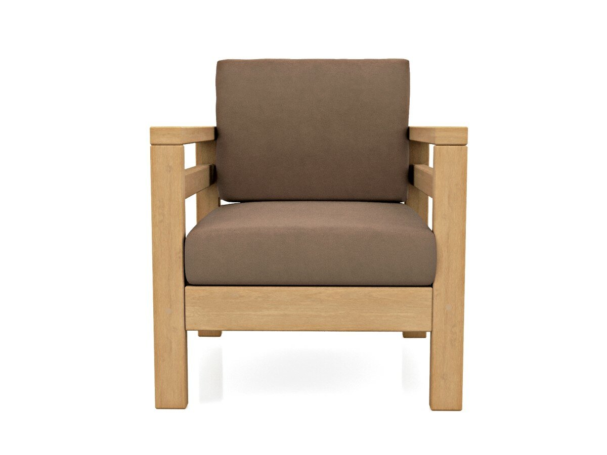 Садовое кресло Soft Element Бонни коричневый, массив дерева, велюр, на террасу, на веранду, для дачи, для бани - фотография № 1