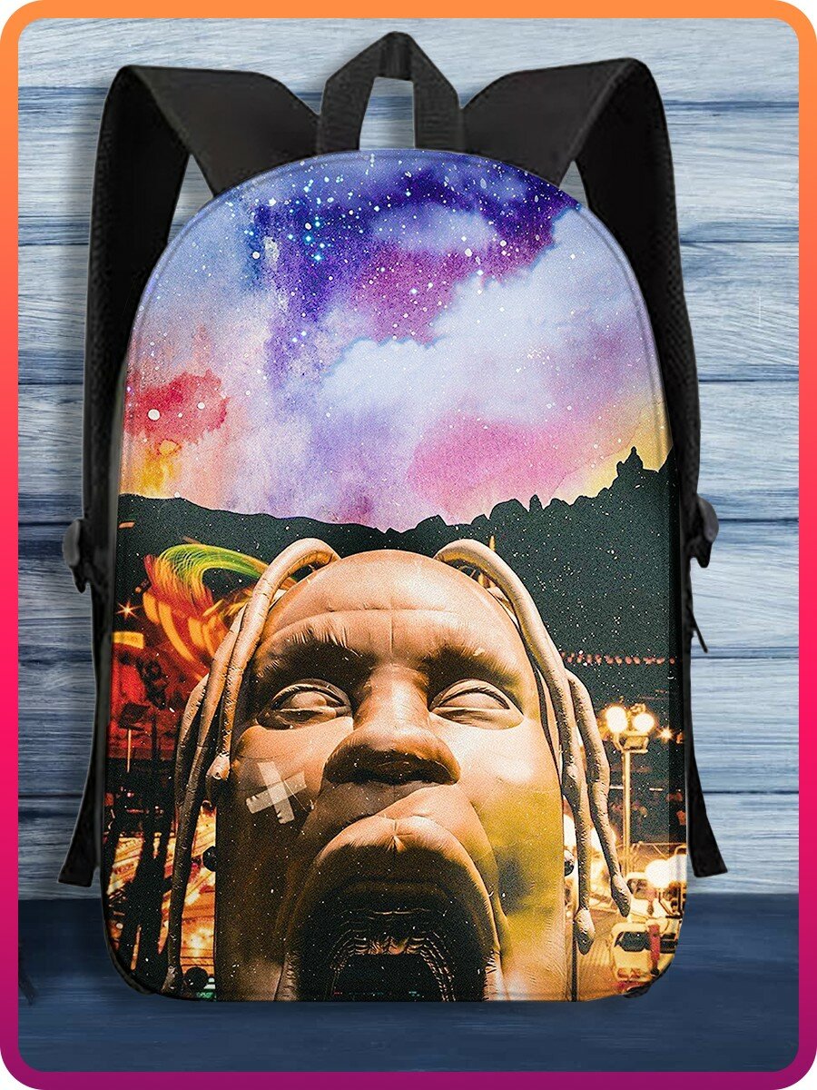 фото Рюкзак музыка трэвис скотт (travis scott, рэп, реп, певец) - 2123