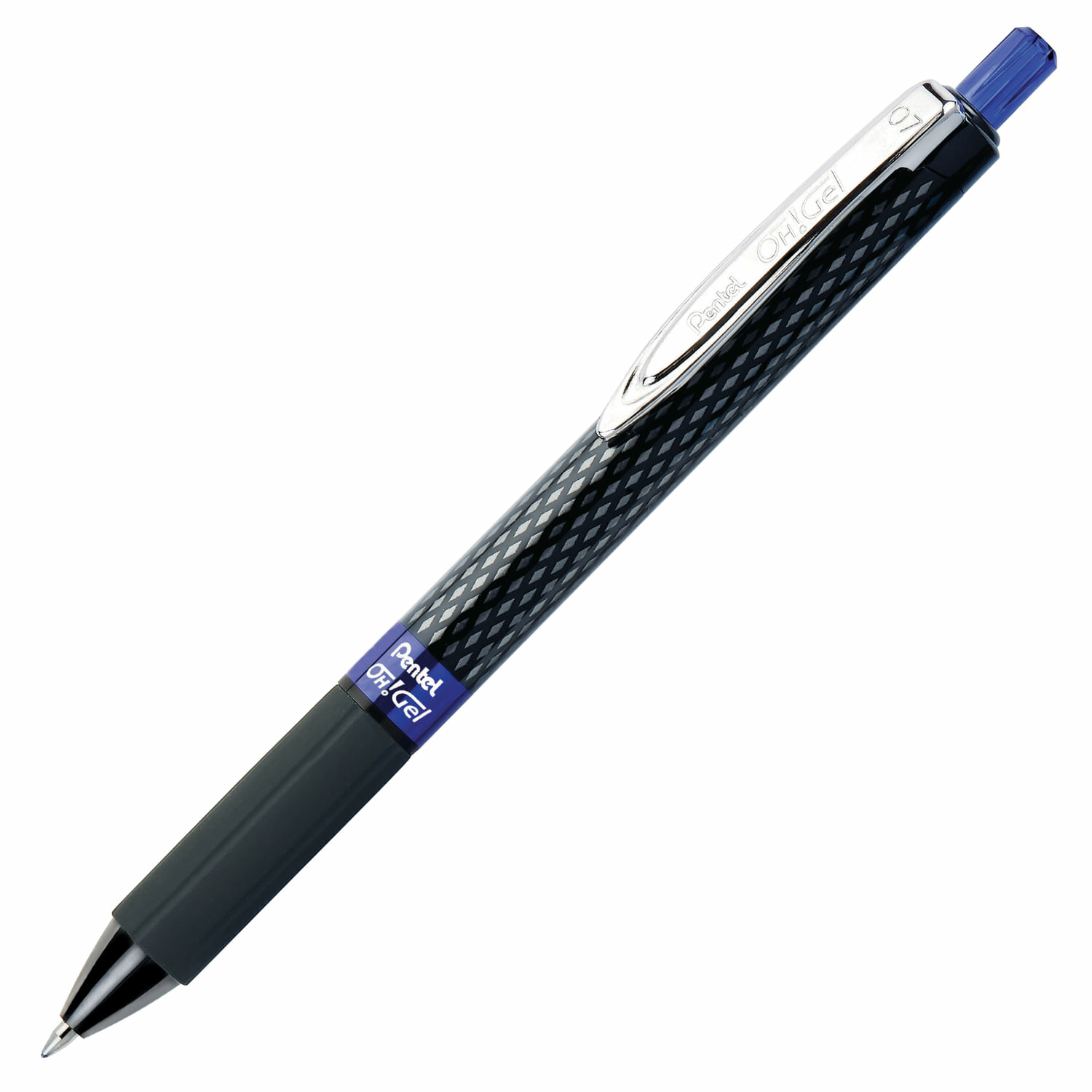 Ручка гелевая автоматическая с грипом PENTEL "Oh!Gel", синяя, узел 0,7 мм, линия письма 0,35 мм, K497-CN