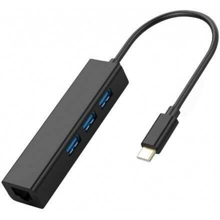 KS-is Контроллер KS-410 USB-C RJ45 LAN Gigabit адаптер с USB 3.0 хабом