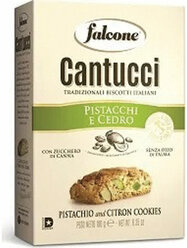 Печенье сахарное FALCONE «Cantucci» с фисташками и цедрой лимона, 180 г, картонная упаковка 1 шт.