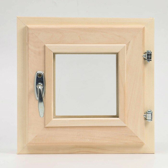 Окно - форточка 30х30 см прозрачный стеклопакет липа - фотография № 1
