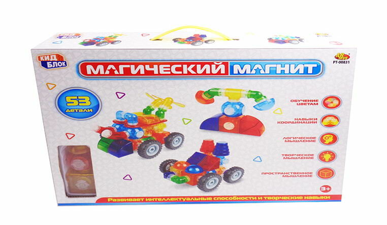 ABtoys (АБтойс) Конструктор "Магический магнит", 53 детали