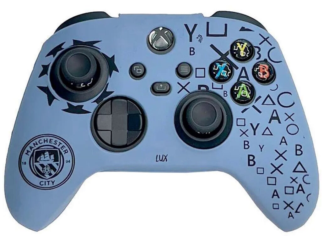 Защитный силиконовый чехол Silicone Case для геймпада Microsoft Xbox Wireless Controller FC Manchester City (Xbox One)