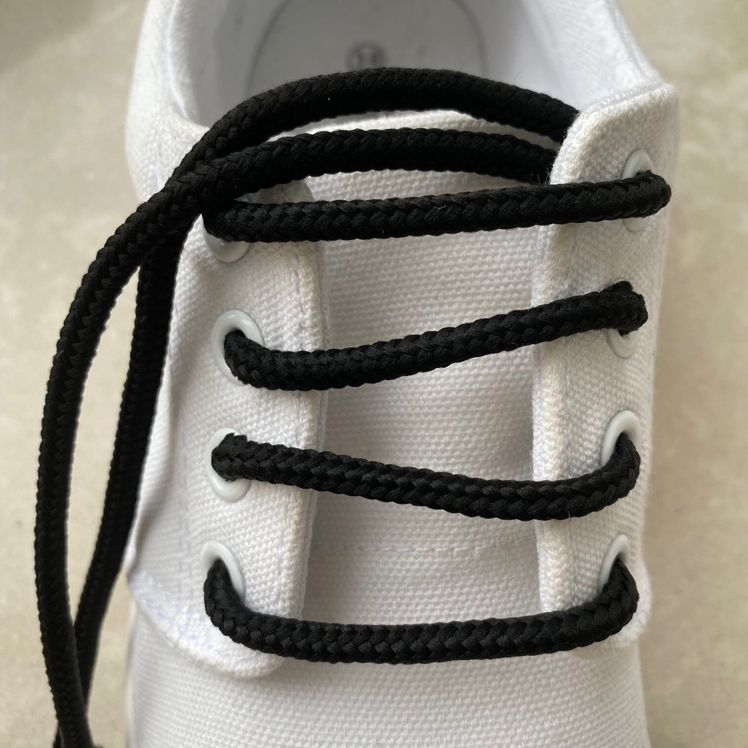 Шнурки люкс 50см черные круглые 5мм (1 пара) для обуви и одежды 183/5 - фотография № 4