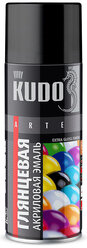 Аэрозольная акриловая краска Kudo KU-A9003, глянцевая, 520 мл, RAL 9003, белая
