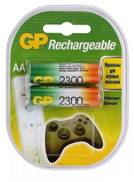 Аккумулятор GP AA 2300mAh Ni-Mh BL2 GP230AAHC-2CR2, 2шт.