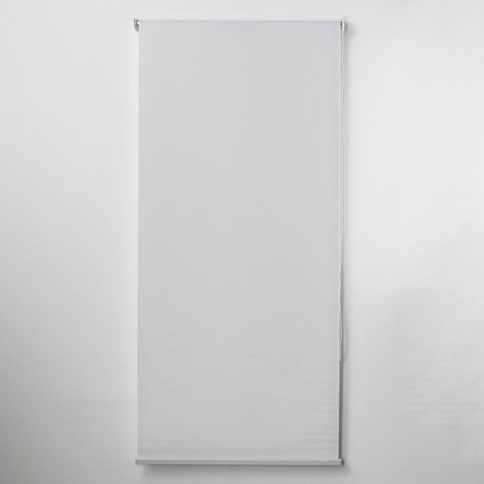 Штора рулонная «Механика. Блэкаут», 90×180 см (с учётом креплений 3,5 см), цвет светло-серый - фотография № 2