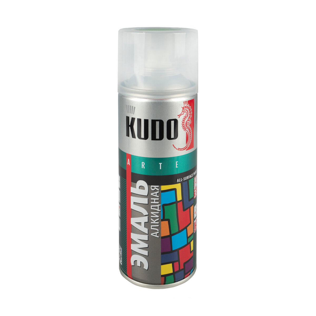 Аэрозольная алкидная краска Kudo KU-10088, 520 мл, салатовая