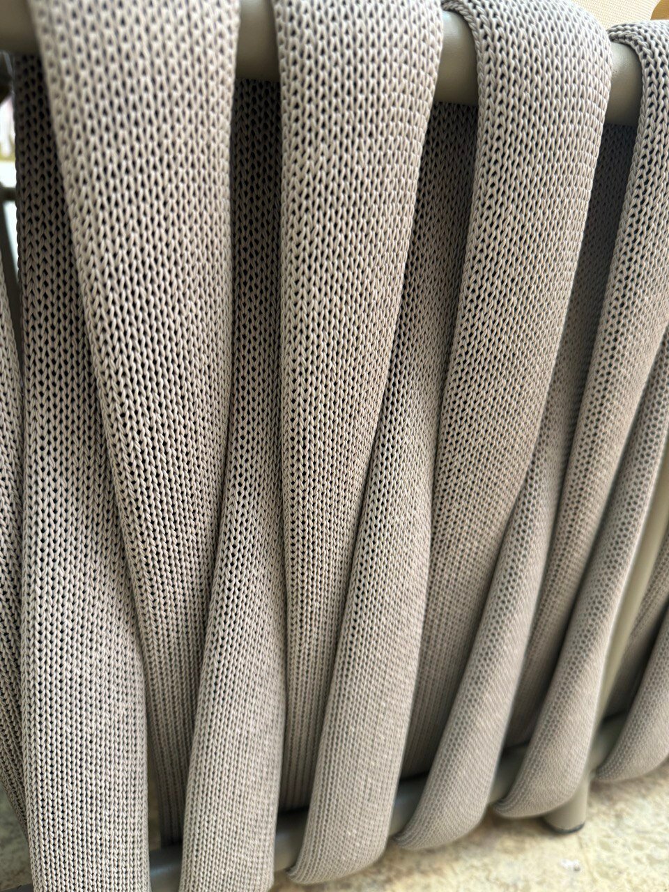 Шезлонг GREY с плетением из роупа 195х75х40 см, серый - фотография № 3