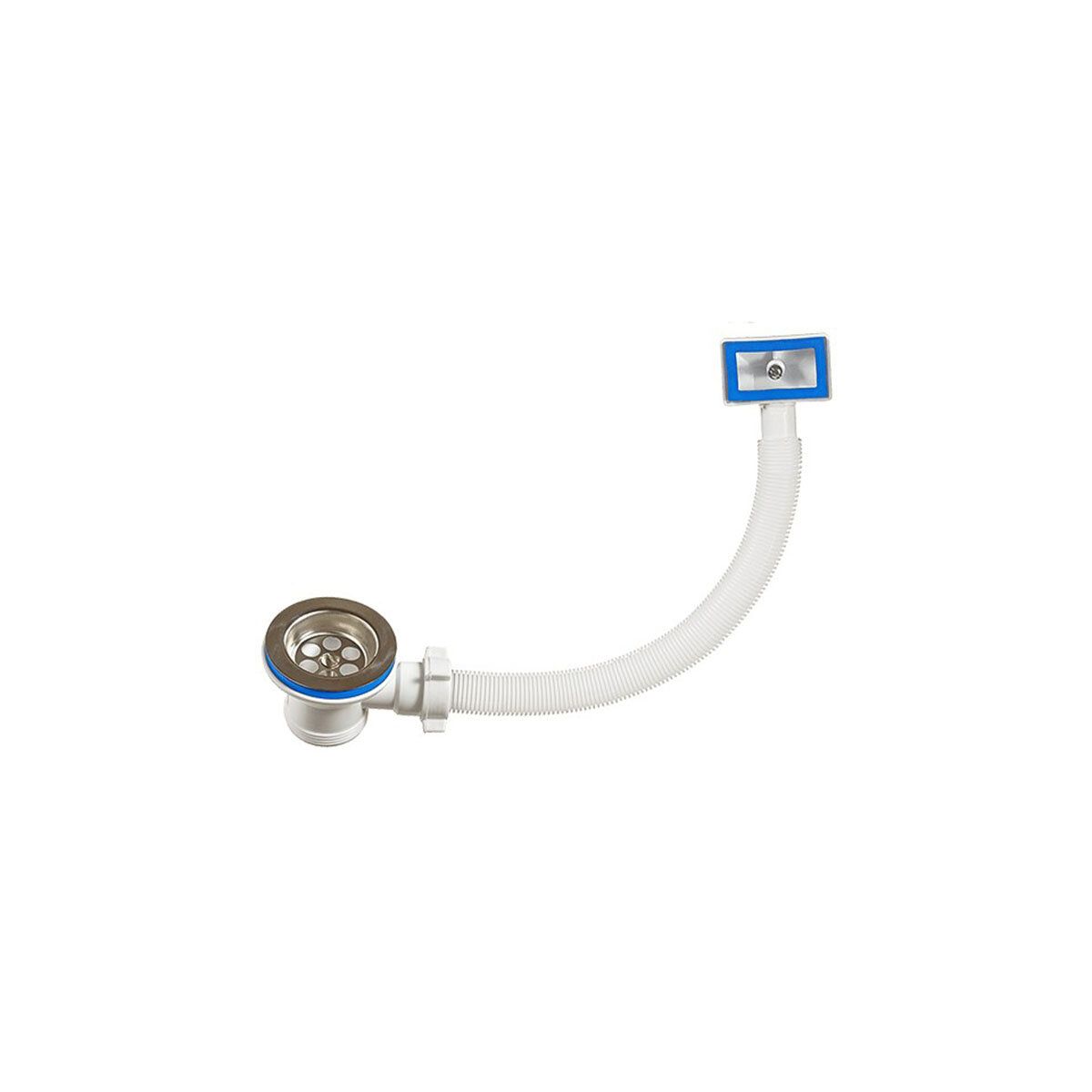 фото Выпуск Orio, с нержавеющей чашкой 70 мм, прямоугольный перелив, 1 1/2"