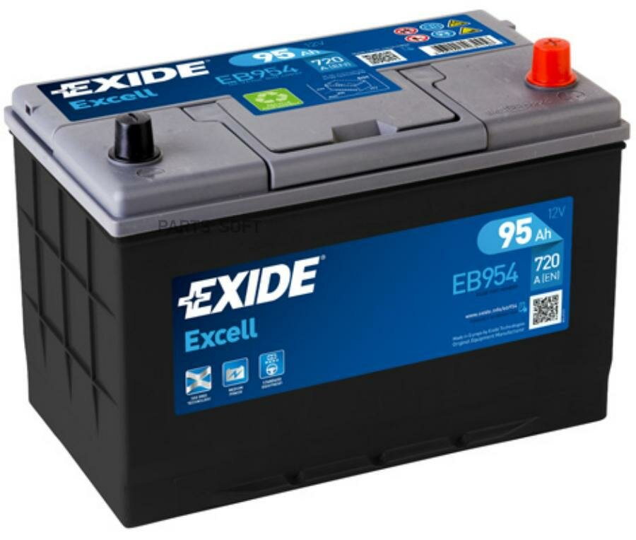 Акб Exide Excell 12v 95ah 720a 306x173x222 /-+/ EXIDE арт. EB954