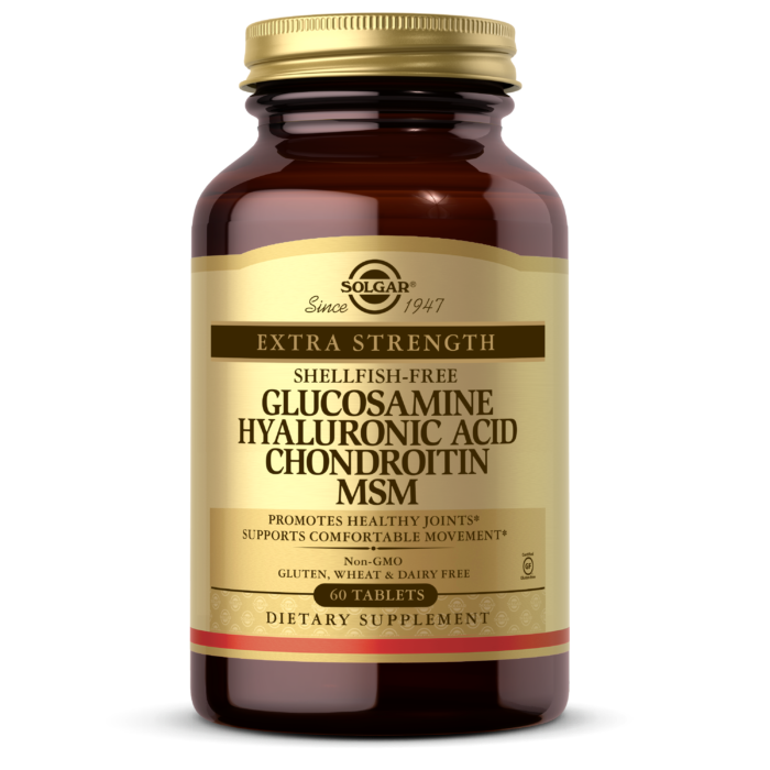 Solgar Glucosamine Hyaluronic Acid Chondroitin MSM (Shellfish-Free) 60 Tab