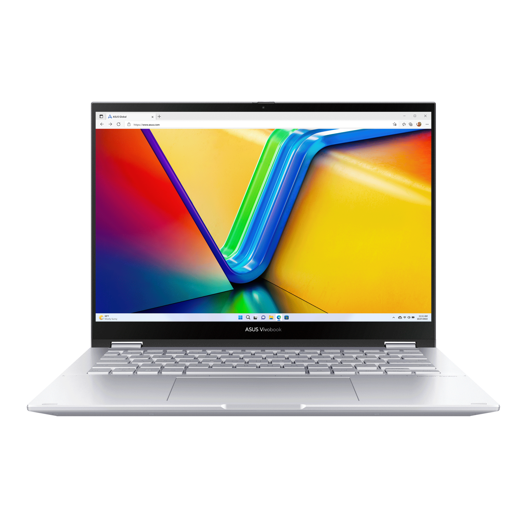 Ноутбук ASUS Vivobook S Flip TN3402QA-LZ179, 14" (1920x1200) IPS сенсорный/AMD Ryzen 5 5600H/16ГБ DDR4/512ГБ SSD/Radeon Graphics/Без ОС, серебристый (90NB0WT2-M00880)